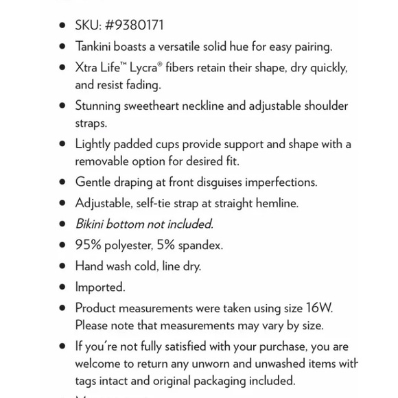 Magicsuit Alex Tanking Top Plus Size 22W Red New swimsuit - Picture 5 of 5